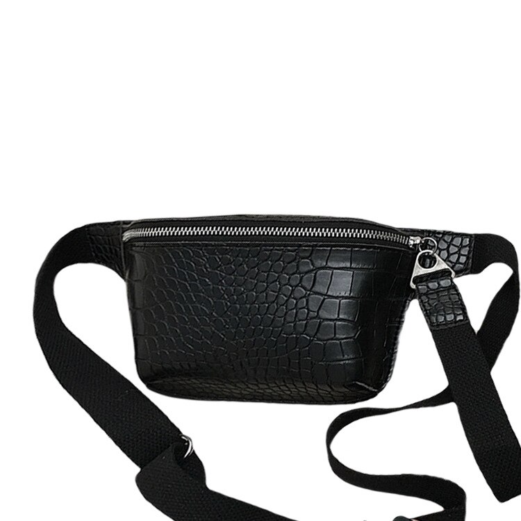 Lässige bauchtaschen für damen, gürteltaschen aus alligatorleder, handytaschen, brusttaschen, umhängetaschen für damen: Schwarz