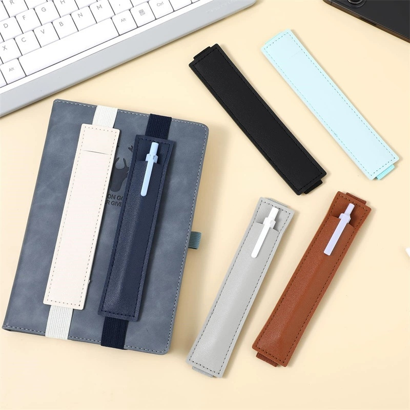 Duurzame elastische pennenhouderclip - Leren zaktas met elastische band voor laptops en tablets - Briefpapieraccessoires