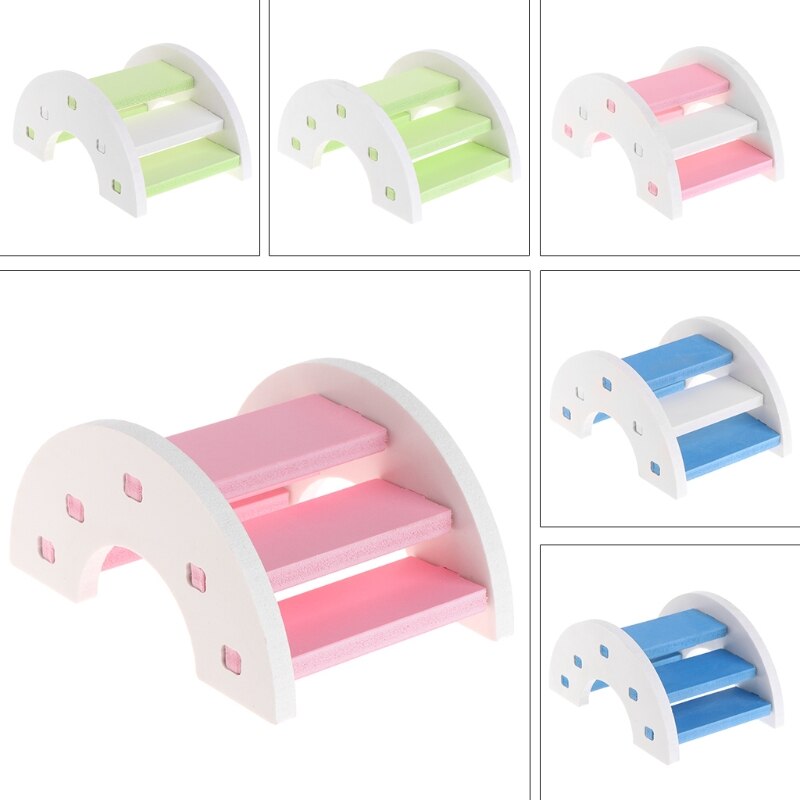 Hamster leksak trä pvc bro gungbräda litet djur husdjur marsvin ekorre rolig