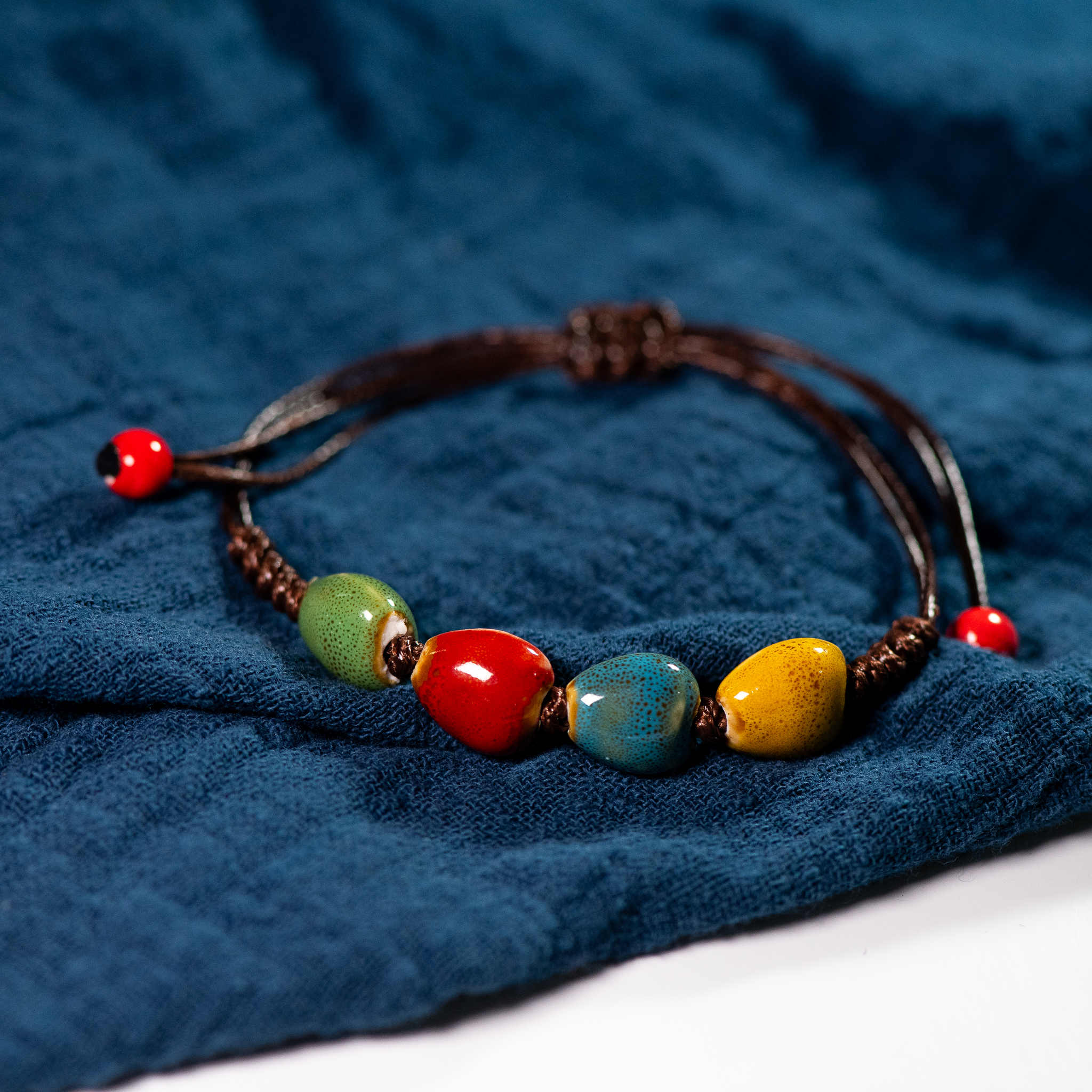 Love stone women's ceramic bracelet Female hand-woven couple small jewelry #5347