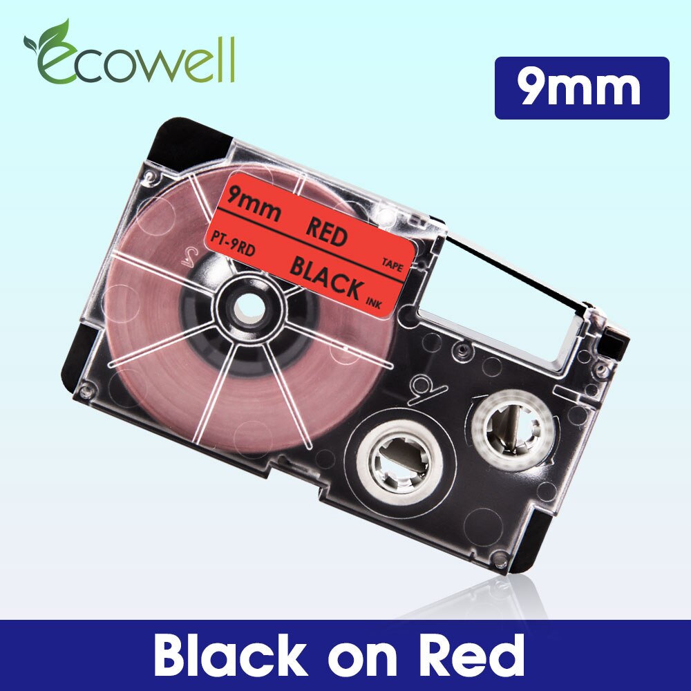Ecowell XR-9WE XR-9X XR-9RD XR-9BU 9mm label For Casio XR-9YW XR-9GN XR-9GD label tape for Casio KL-60 KL-120 KL-100 Label Maker
