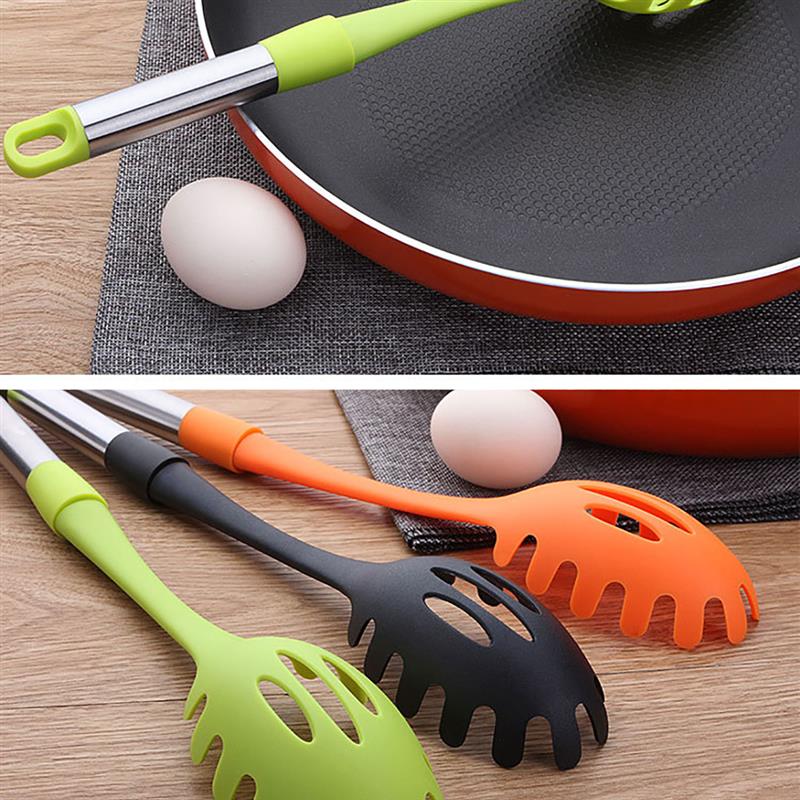 Pasta Noodles Tenedor de servidor cuchara de espagueti multifuncional utensilios de cocina fideos de silicona cuchara herramienta de cocina