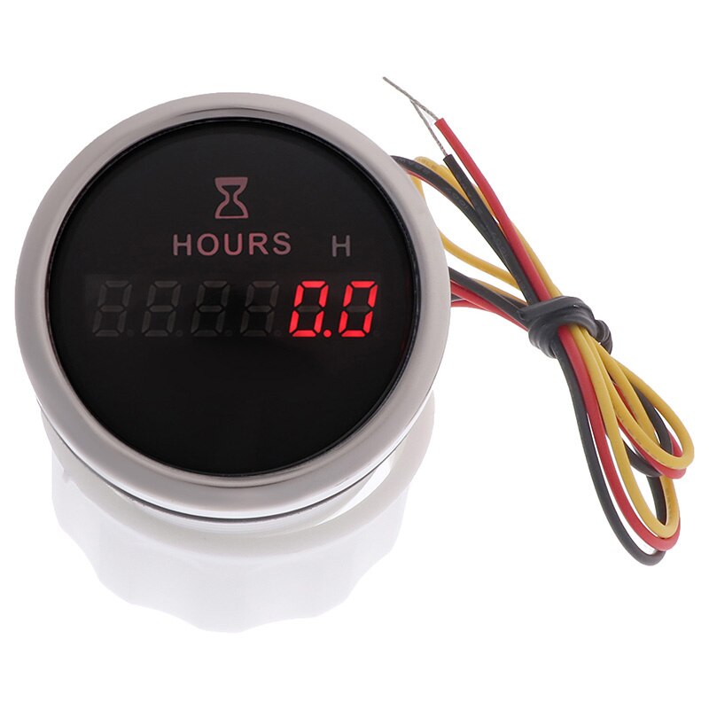52mm Digital Hour Meter Waterproof For Car Boat Marine Auto Engine Hour Meters Time Hours Gauge With Red Backlight ​