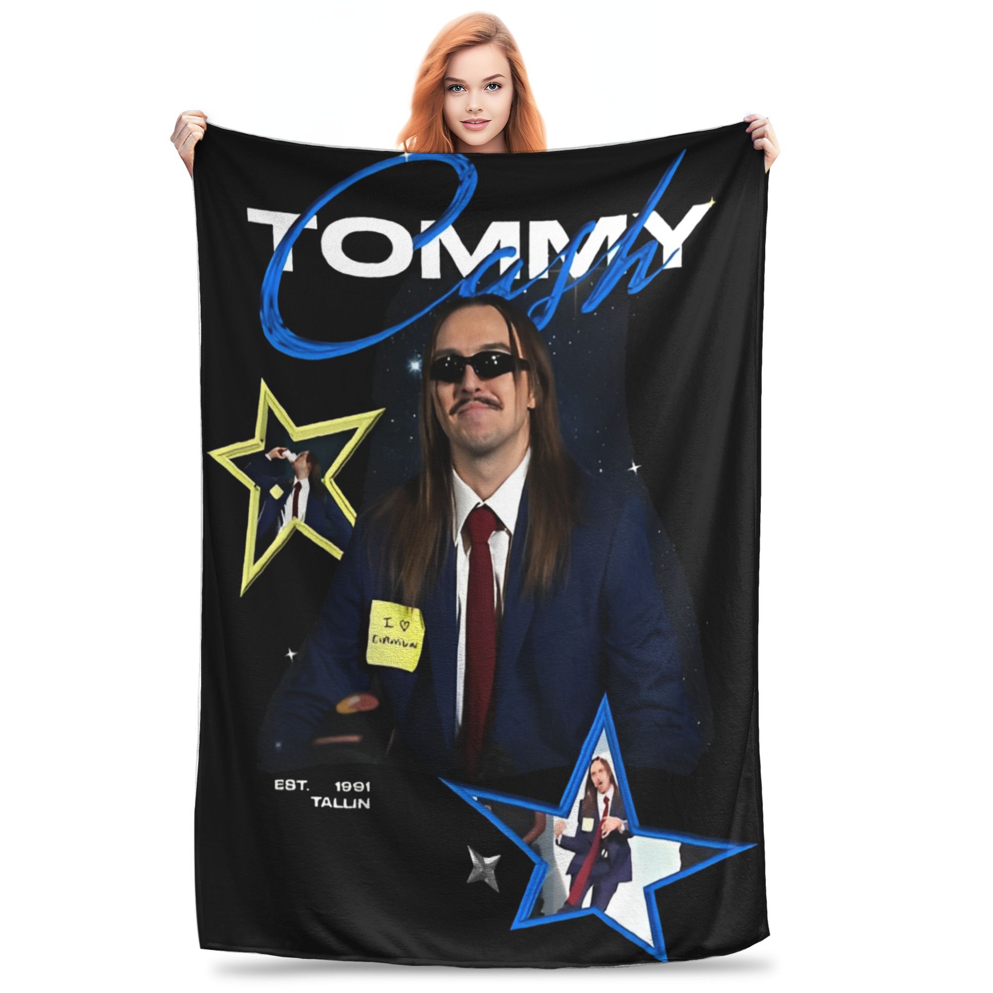 Melody Esa Diva Espagne Eurovisions 2025 Couverture pour canapé Couverture en peluche douce 50 x 60 pouces Couvre-lits de tailles multiples pour toutes les saisons: Queen / Bleu