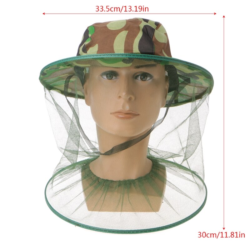 Mesh Face Mask Hat Keeping Insects Bee Flying Face-Protector Beekeeper Fishing