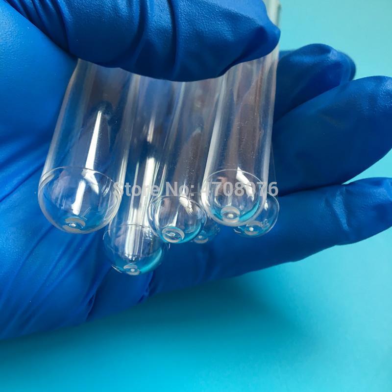 Tube à essai en plastique sans bouchon, tube de laboratoire transparent à fond rond, matériel PS, matériel de laboratoire pour expérience scientifique, 12x75mm, 100 pièces/lot
