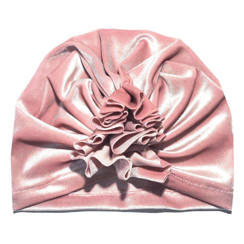 Nette Baby Mädchen Jungen Bogen Turban Hut Kleinkind Kinder Kopf Wrap Pleuche Stirnband Kappe 11 Farben Ein Stück: Rose Pink