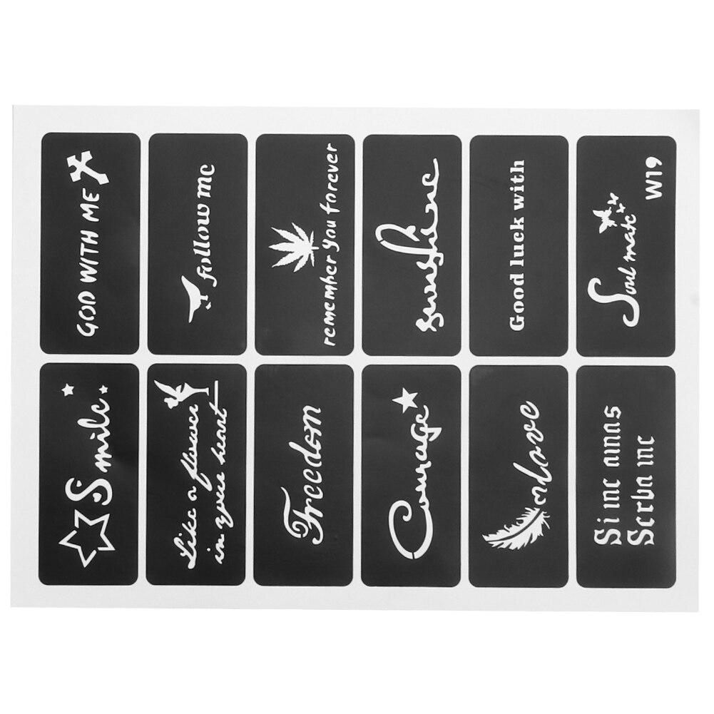 Tattoo Template Airbrush Stencil Reusable Small Ta Vicedeal