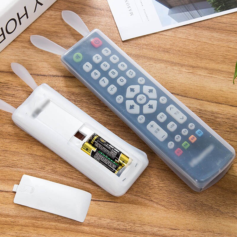 1 stk silikone fjernbetjening sød kanin tv air condition støvcover beskyttelsescover cover vandtæt støvbeskytter opbevaringstaske