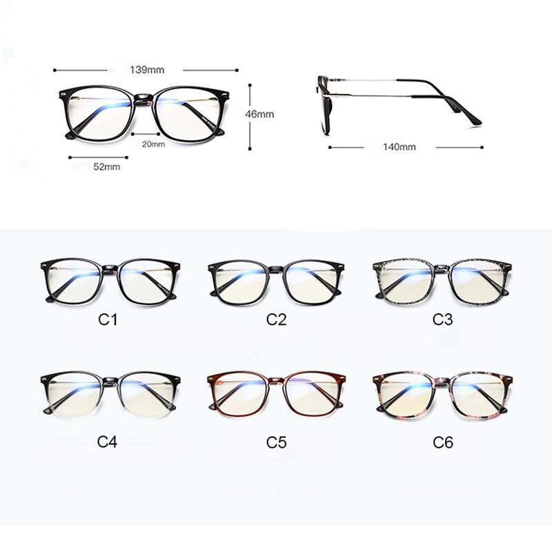 Anti Blue Light Computer Glasses Women Men Blue Coating Gaming Glasses for Computer Protection Eye Retro Spectacles UV400