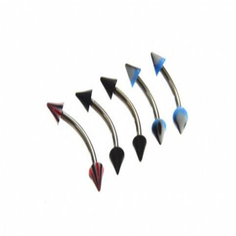 30pcs Mix Style Eyebrow Ring Piercing Rings Stainless Steel Mixed Candy Colors Helix Men Women Body Jewelry