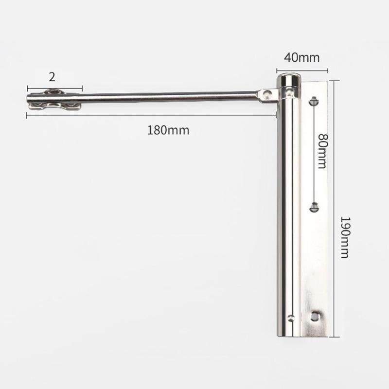 Load-bearing Capacity Door Closer Automatic Closing Adjustable Spring Strength Stainless Steel Household Office Door Hardware