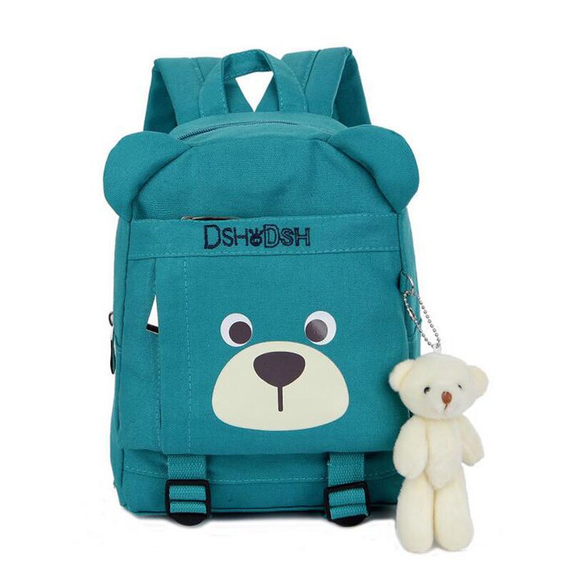 Cute Cartoon Bear Dolls Canvas School Backpack For Children Mini Baby Toddler BookBag For Boys and girls Mochila Rucksacks