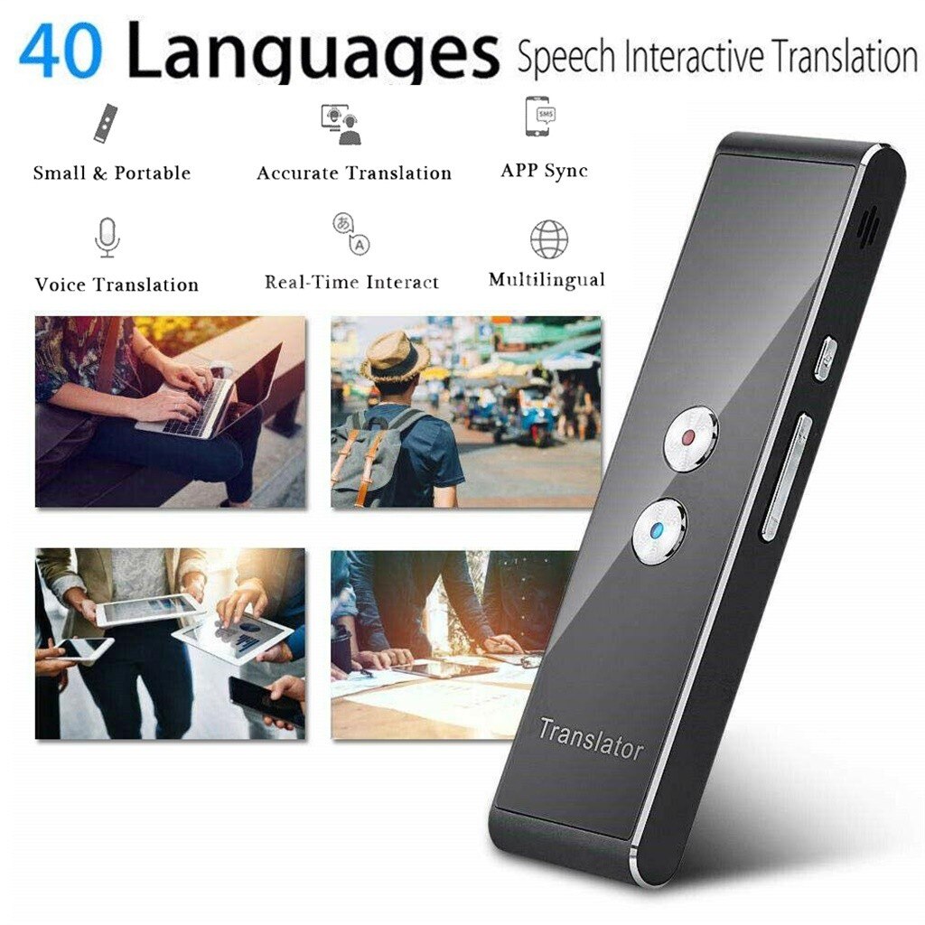 Best Selling T8 Bidirectional Real-time Multilingual Translation Intelligent Voice Translator BT 40 Languages Travel Translation