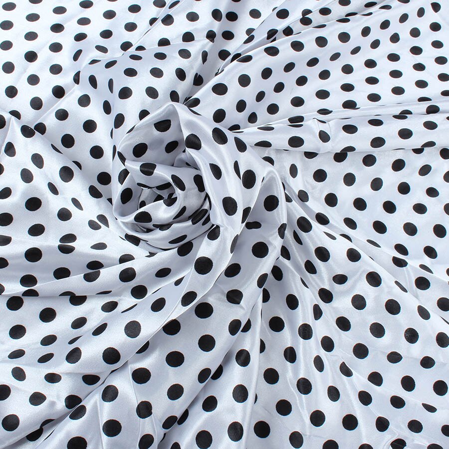 10mm polka dot printed Satin fabric Dress Linings Making 150cm wide by meter