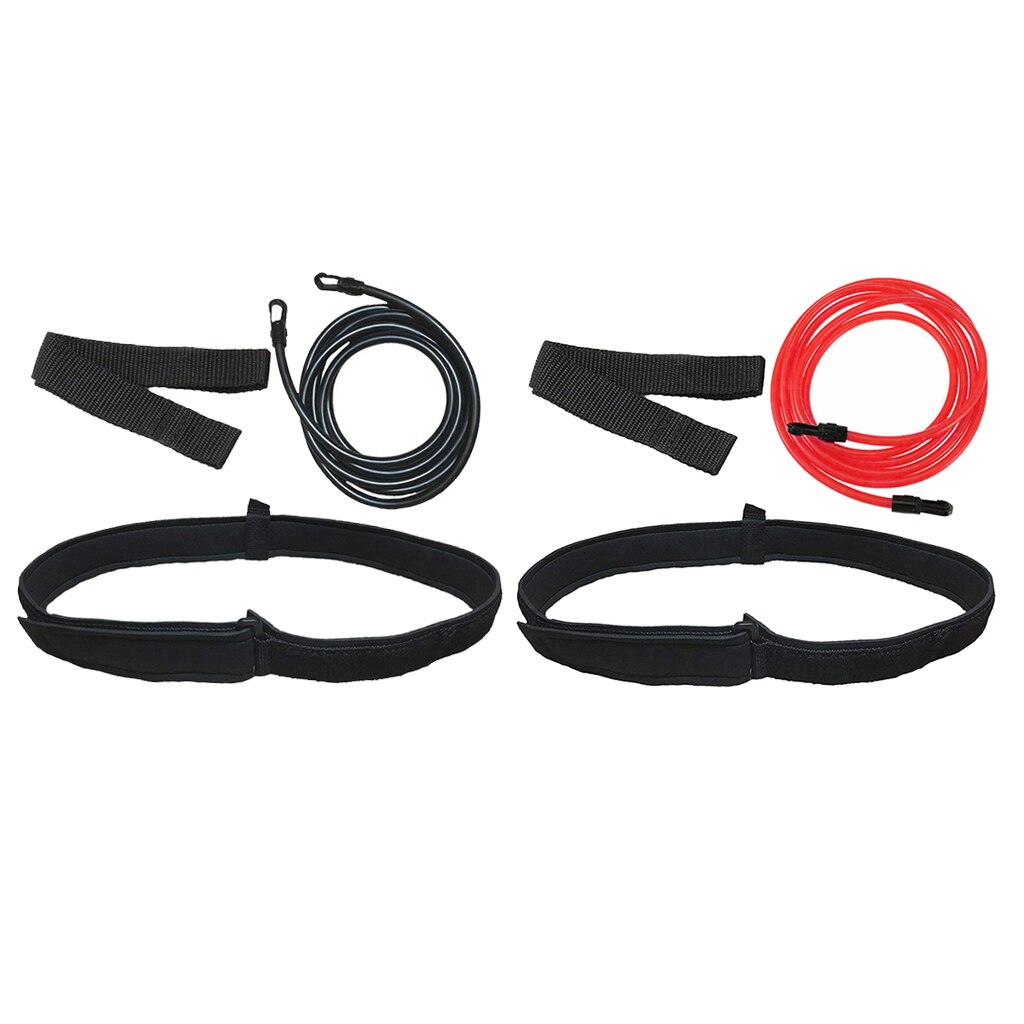2 Pack 3.0M Swim Training Belt Set Stationary Pool Training Supplies Harness
