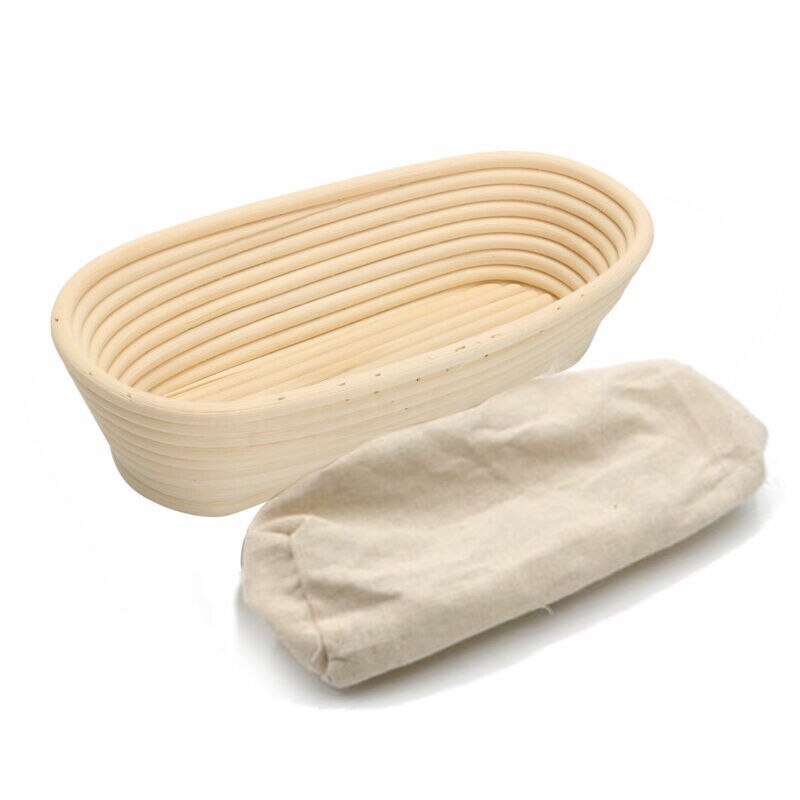 Canasta de fermentación de pan ovalada/REDONDA/triangular, canasta de mimbre para pan, masa, canasta de fermentación de pan francés, 1 Uds.: 30X15x7cm