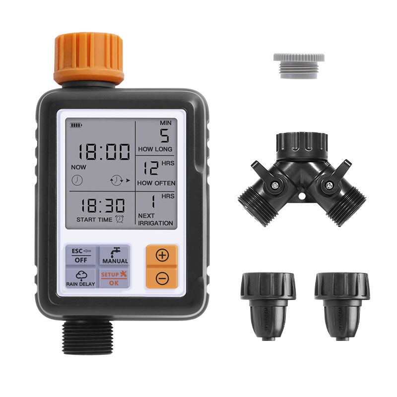 Dispositivo de riego automático para jardín, herramienta de controlador con temporizador, aspersor con pantalla Lcd: Package 3