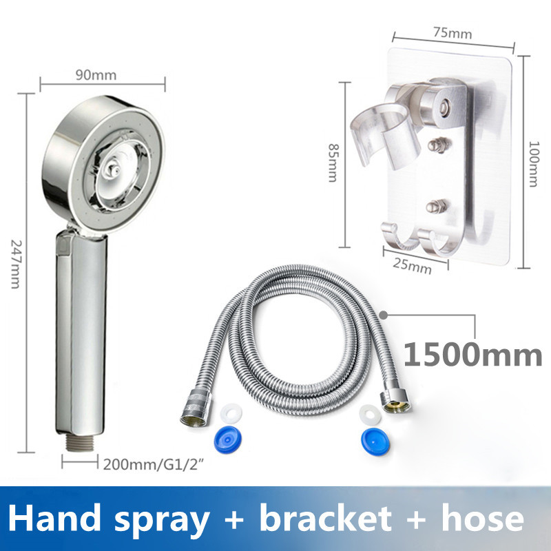 Home Round 12/10/8/6/4 inch Rainfall Shower Head Bathroom Stainless Steel Ultra-thin Shower Heads Chrome Finish Rain Shower: Three-piece suit