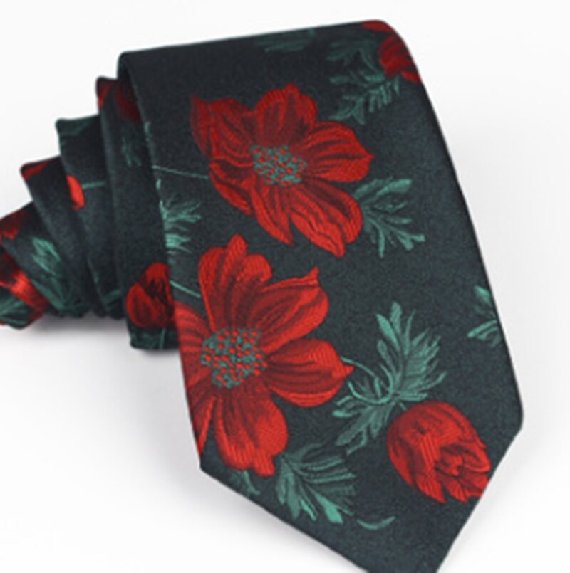 Cravate en Polyester pour hommes, belle cravate Jacquard fleur flèche coratas Para Hombre loisirs d'affaires de ,