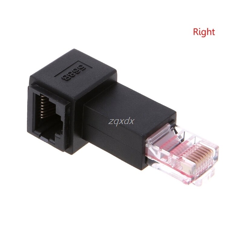Multi-angle RJ45 Cat 5e Male to Female Lan Ethernet Network Extension Adapter Up/Down/Right/Left Angled Whosale&amp: RIGHT