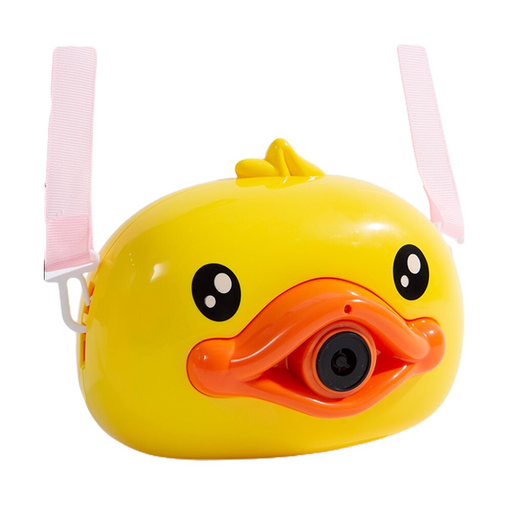 Nette Gelbe Ente blasiert Kamera freundlicher Art Spielzeug Playkit Sprudelnden für Spaß