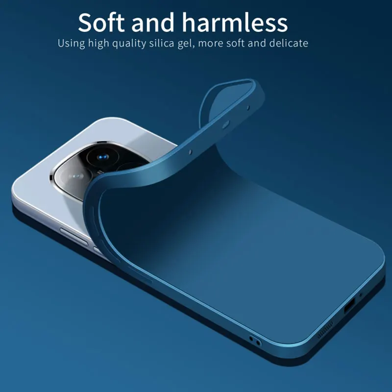 Custodia in silicone originale per Xiaomi Redmi Nota 14 pro più Custodia morbida antiurto per Xiomi Redmi Nota14 4G 5G indietro Funda