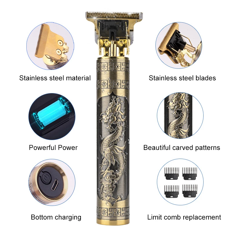 Elektrische tondeuse Professionele USB draadloze tondeuse Professionele baardtrimmer Kapselverzorgingsset Haarsnijmachine