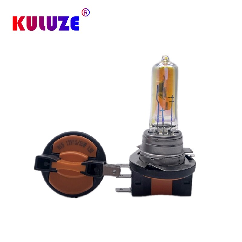 2Pcs Super Yellow H15 Halogen Car Bulb 2300K 12v15/55WDaytime Running Lights Golf 7 lights
