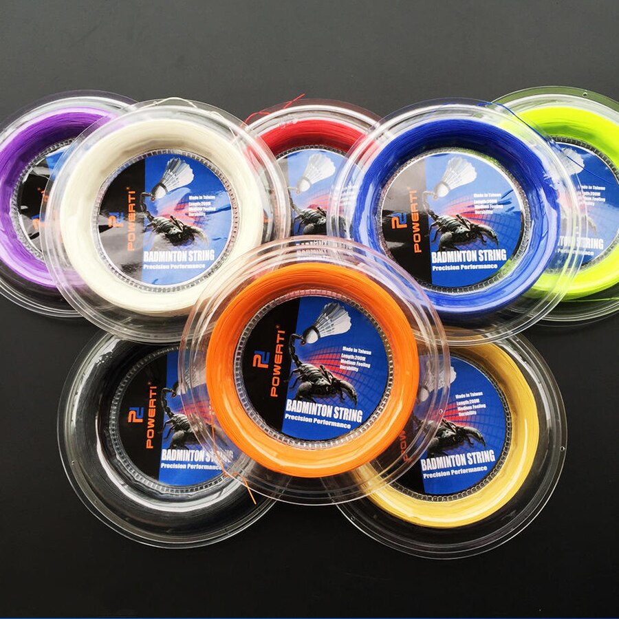 POWERTI 0,69mm Badminton Schläger Schnur Nanofibers Spule Badminton Ausbildung Schläger Schnur BX95 200m Weiche Gymnastik Schnur