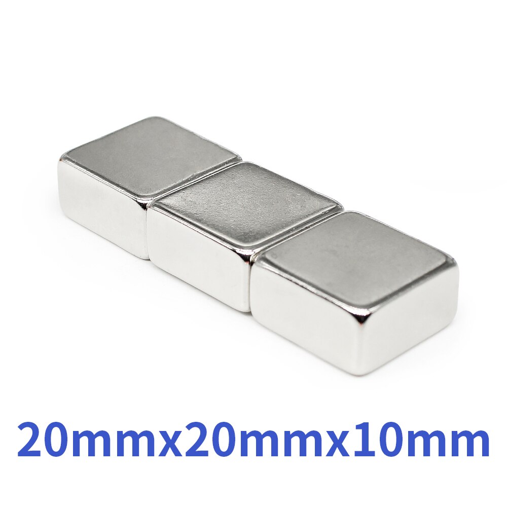 1/2/5/10/15Pcs 20X20X10 Mm Krachtige Sterke Magnetische Magneten vel N35 Vierkante Stong Magneten 20X20X10 Mm Neodymium Magneet 20*20*10