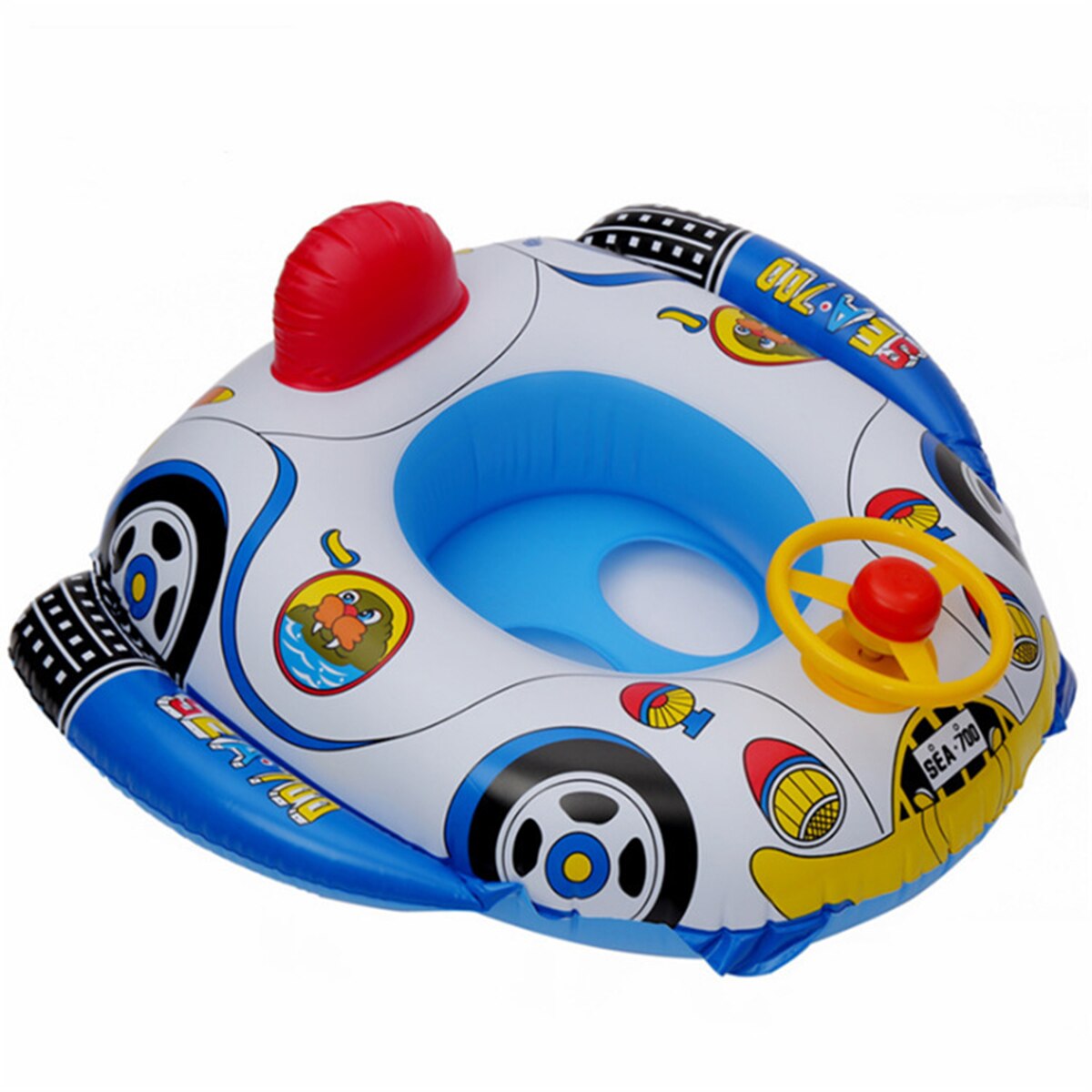 Baby Zwembad Float Opblaasbare Zwemmen Float Seat Boot Met Stuurwiel Handvat Voor Peuters