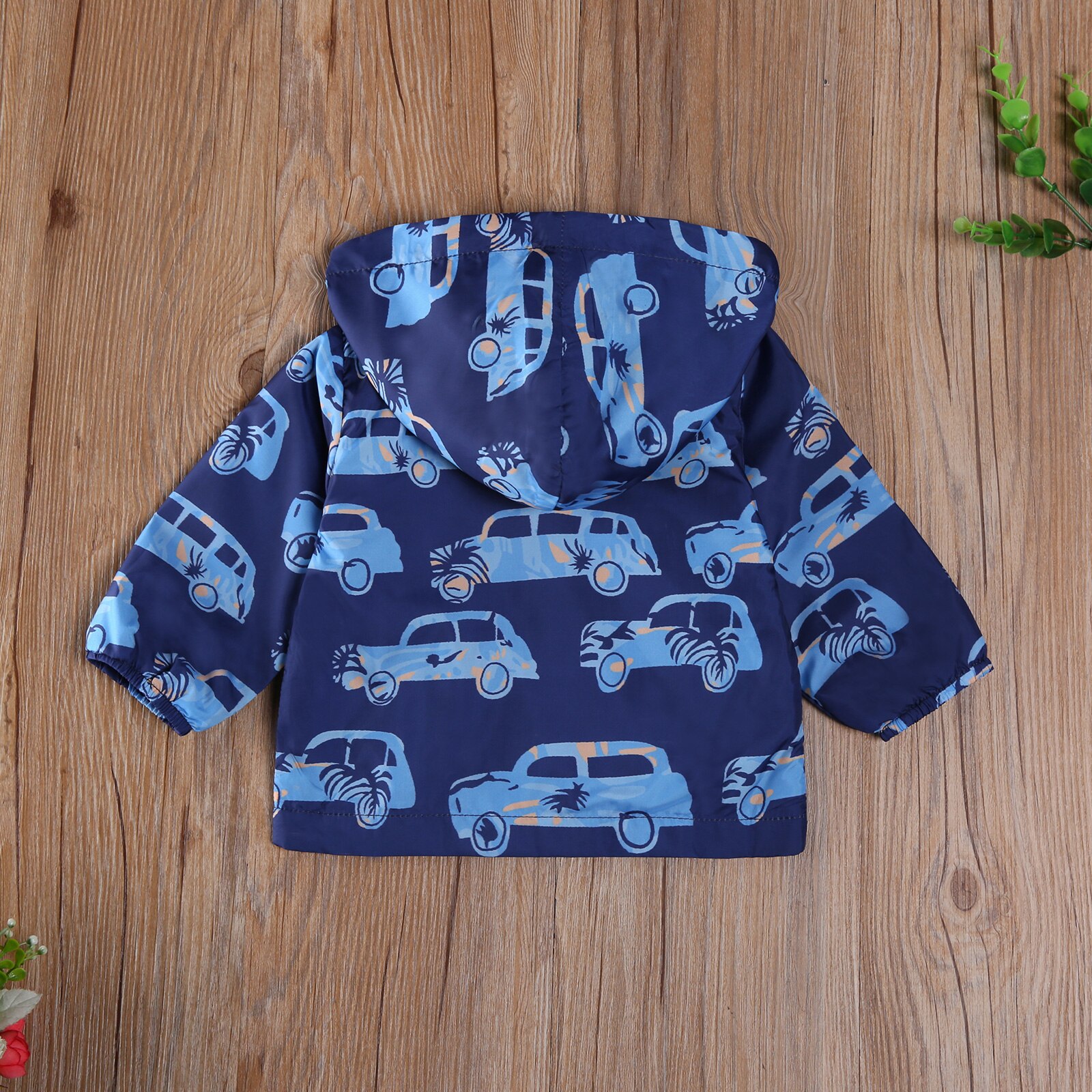 Jungen und Mädchen Einfarbig Jacken Runde Kragen Langarm Mäntel Nette Auto aufbringen Hoodie