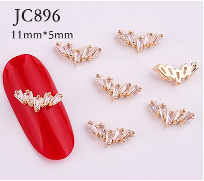 20 stk/parti zirkon krystal diamant 3d smykker japanske neglekunst dekorationer øverste niveau krystal manicure dekorationer: 896