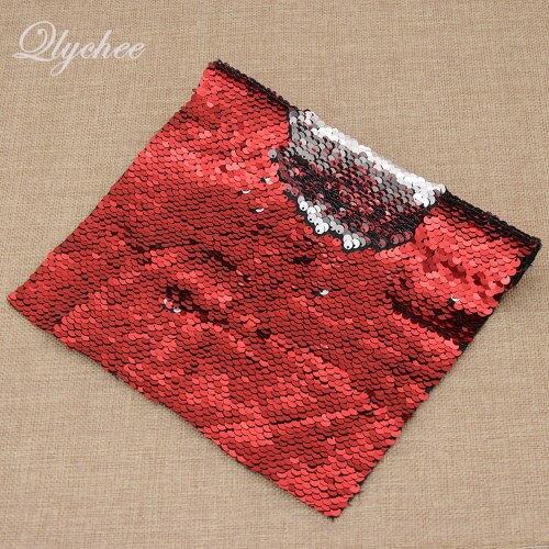 A4 21 x 29cm fargerik skinnende polyester dobbelt ansikt vendbare paljetter stoff gjør-det-selv-sko sy tøydekorasjon: 6