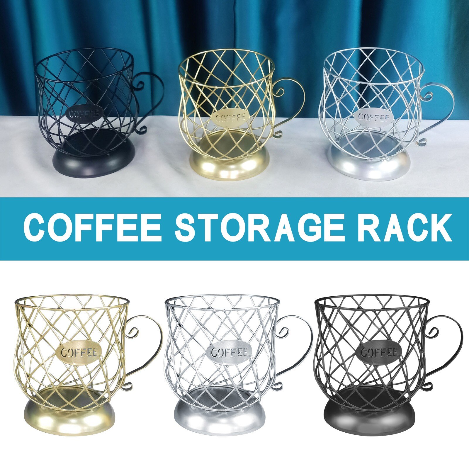 Uitgeholde Koffie Capsule Opslag Mand Creatieve Koffiekopje Vormige Fruit Koffie Pod Organizer Houder Voor Home Cafe Hotel Ornament