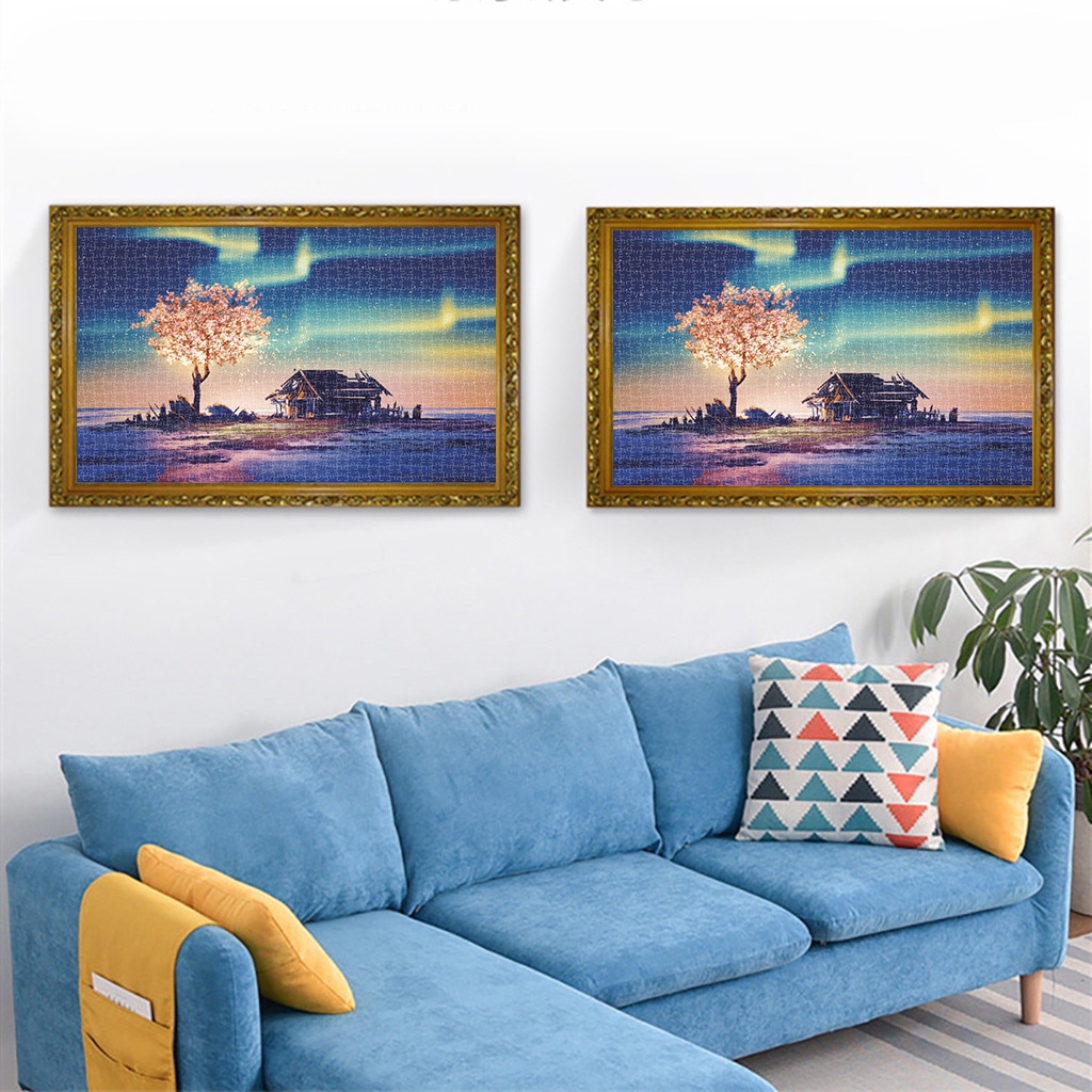 3D Papier Puzzel 1000 Stuks Houten Speelgoed Puzzels Voor Volwassenen Educatief Speelgoed Decoratie Stickers Sterrennacht #15