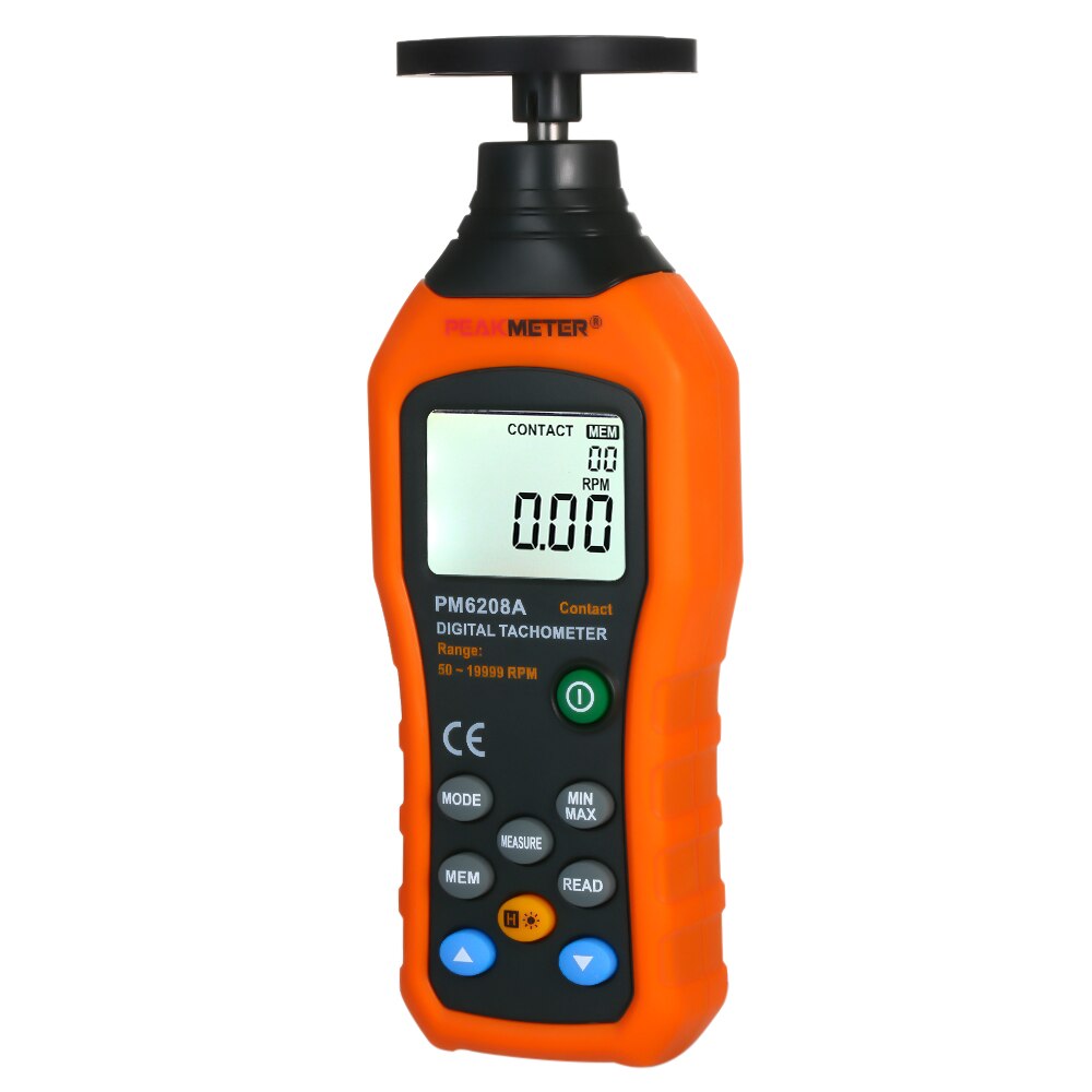 Digital Tachometer Handheld Contact Tachometer LCD Speedometer Tach RPM Meter Contact-type Digital Tachometer Wide Measuring