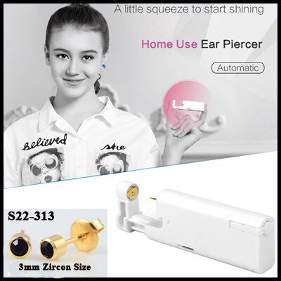 2 pièces oreille clou pistolet jetable aseptique ménage oreille Piercing pistolet Portable oreille Piercing pistolet groupe stérilisé oreille Piercing unité: S22-313