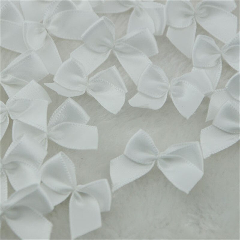 100pcs Mini Satin Ribbon Flowers Bows Craft Wedding Decoration Upick A176