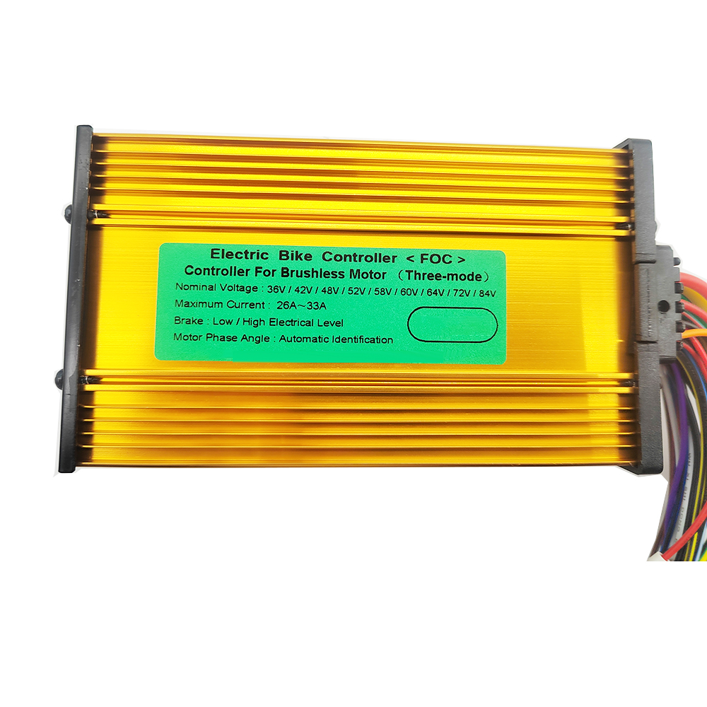 Controlador sin escobillas de onda sinusoidal Universal de 3 modos, 36V, 48V, 60V, 72V, 500W-1000W, 12 tubos aptos para patinete eléctrico, Motor de velocidad para bicicleta eléctrica