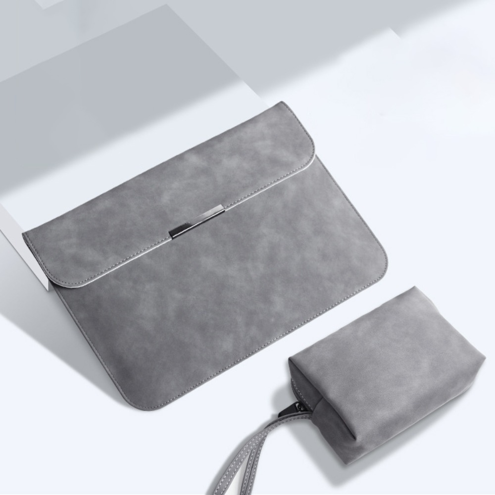 Funda ultrafina para ordenador portátil de 13-16,2 pulgadas, , con bolsa de energía, funda portátil para Ultrabook, bolsa protectora de PU a prueba de golpes para viaje: 14 pulgadas / Azul marino