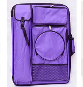 Bolsa grande 4K para dibujo de bocetos, 6 colores, bolso de hombro, bolsa de viaje, bolsa de dibujo, herramientas de arte para dibujo, suministros para Artista: Púrpura