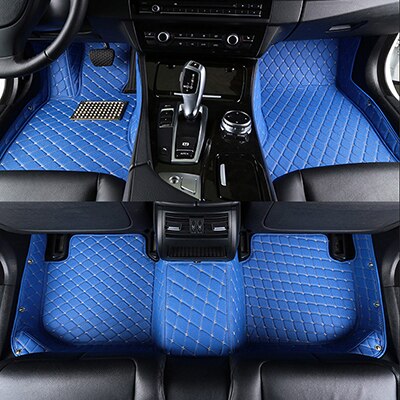Custom 5 Seat car floor mats for renault Megane CC Latitude Laguna Captur all models car mats auto accessories: blue