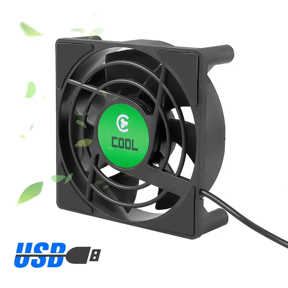 DC 5V USB Mini Lüfter 7 Flügel für TV Box Set Top Box 80x80x25mm leise TV Box Kühler mit 30cm Kabel Familie: Default Title