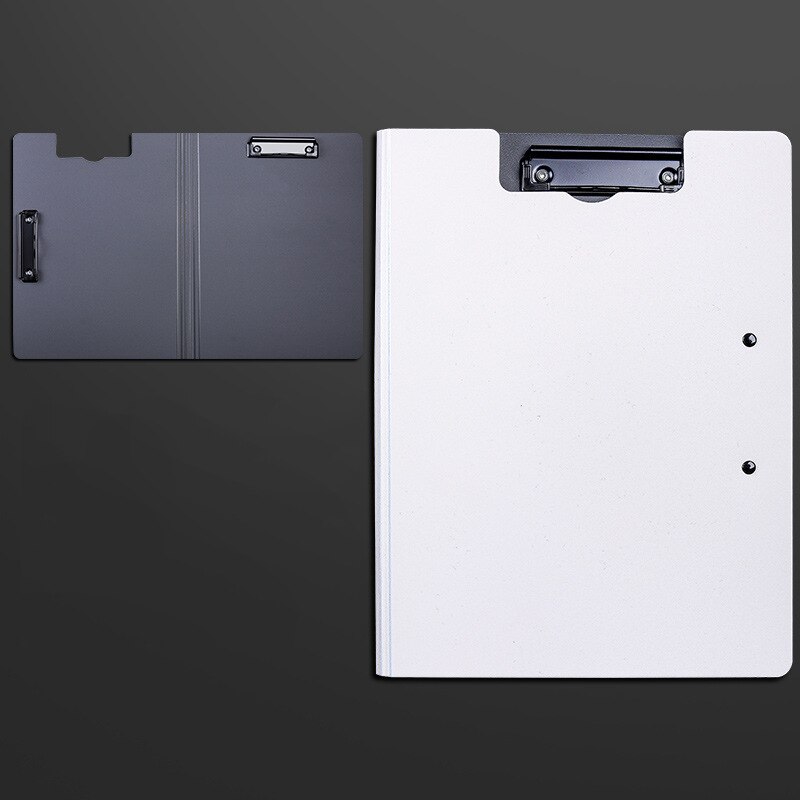A4 File Folder Clipboard Writing Pad Memo Clip Board Double Clips Test Paper Storage Organizer School Supplies Office Stationary
