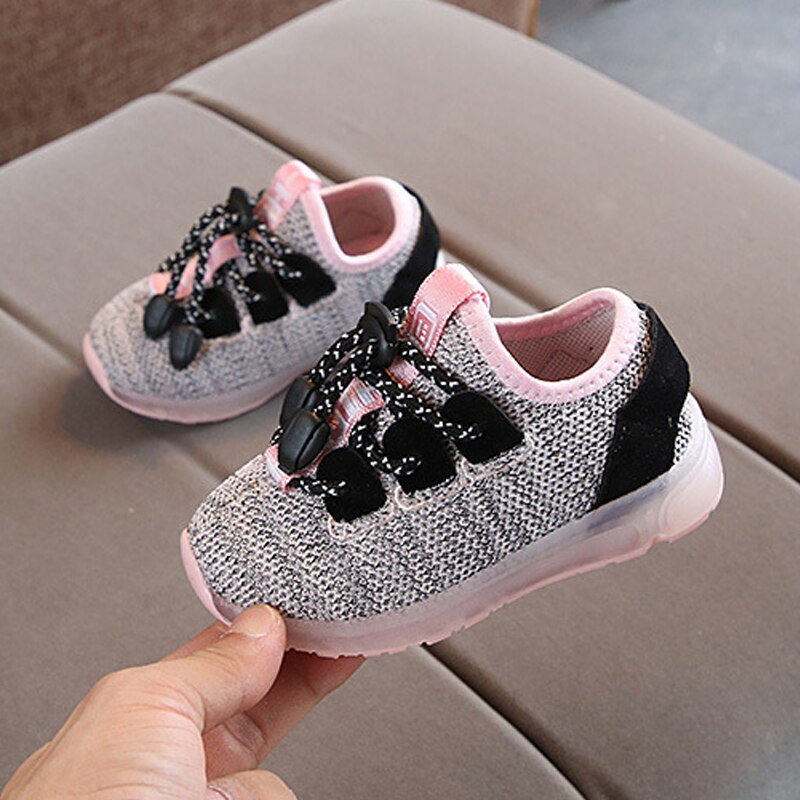 Tamaño 21-30 zapatillas de deporte informales para niños, bebés, niñas, zapatos brillantes, zapatillas iluminadas, zapatos Led para niños, zapatos luminosos con la luz