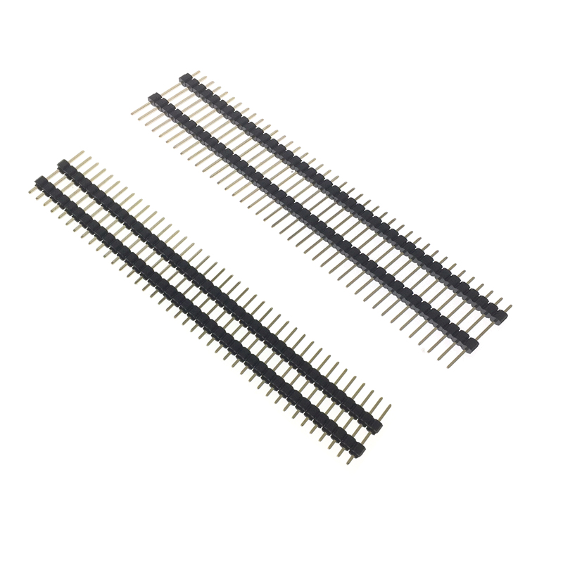 Écarteur de goupille en plastique et cuivre, entretoise de carte simple et simple, en-tête droit, 2.54mm, 1X40P Long, 15mm, 17mm, 19mm, 21mm, 23mm, 25mm, 30mm, 5 pièces