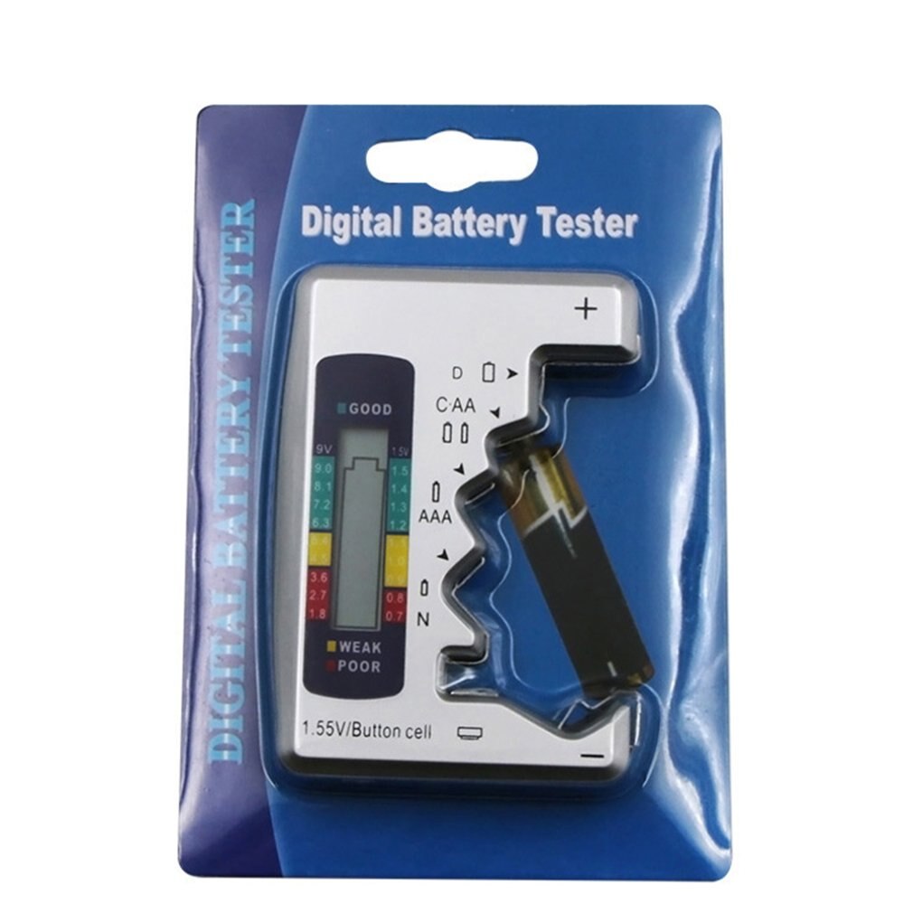 Digitale Batterij Tester Checker Batterij Capaciteit Tester Voor C D 9V Aa Aaa 1.5V Lithium Batterij Voeding meetinstrument