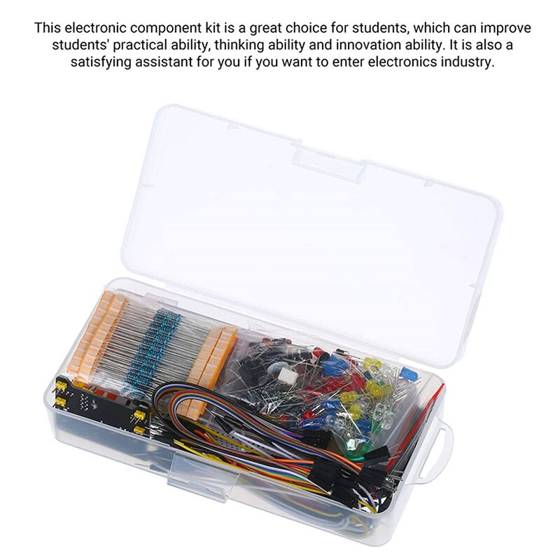 Elektronische Komponente Spaß Kit, mit Power Modul, Jumper Draht, 830 Junction Breadboard, Präzision Potentiometer, Widerstand